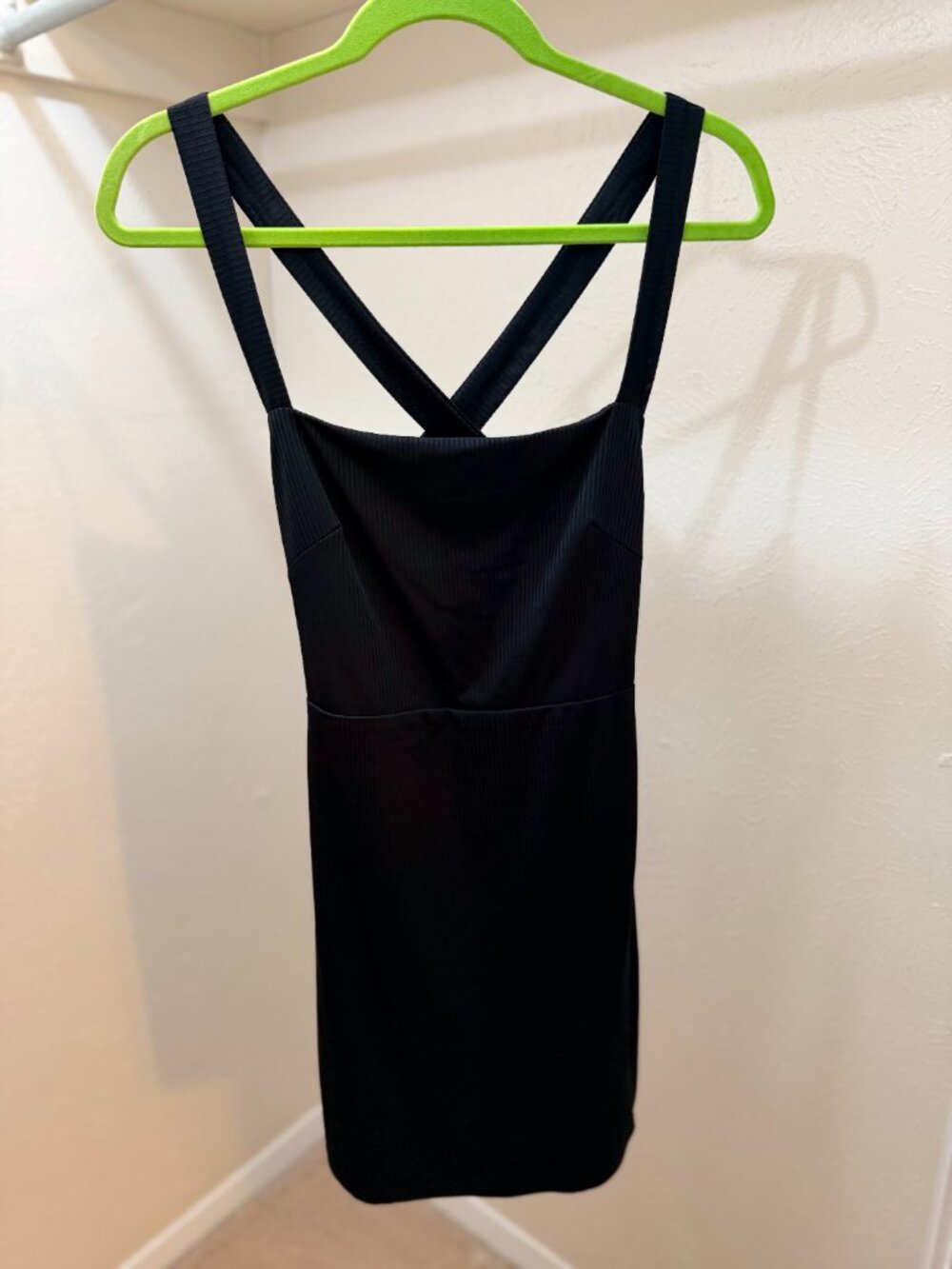 Hello Molly Open Back Criss Cross Bandage Bodycon Dress in Black - Size 8
